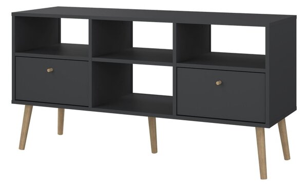 Antracytowa szafka pod TV 117x61 cm Bodo – Tvilum