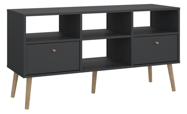Antracytowa szafka pod TV 117x61 cm Bodo – Tvilum