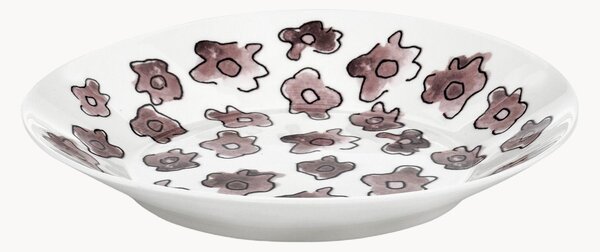 Komplet talerzy głębokich z porcelany kostnej Midnight Flowers, 2 elem