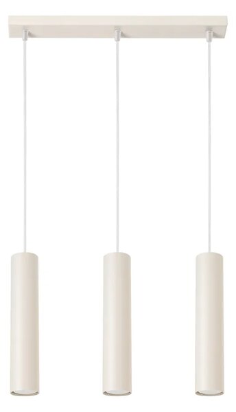 Beżowa wisząca nowoczesna lampa na listwie E3-T17