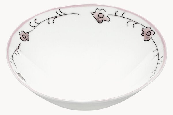 Komplet miseczek z porcelany kostnej Midnight Flowers, 2 elem