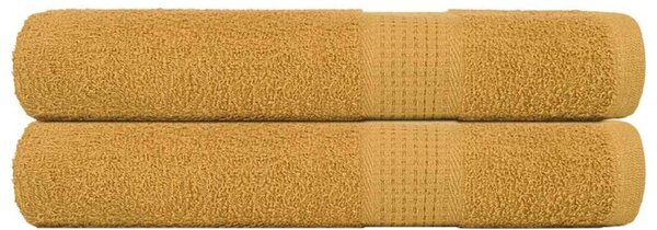 Ręczniki frogn 2 szt. złoty 100x200 cm 360 g/m²