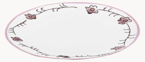 Komplet talerzy śniadaniowych z porcelany kostnej Midnight Flowers, 2 elem