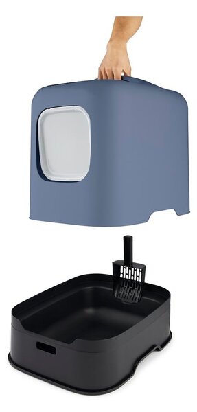 Ciemnoniebieska kuweta dla kota 40x51 cm Biala – Rotho