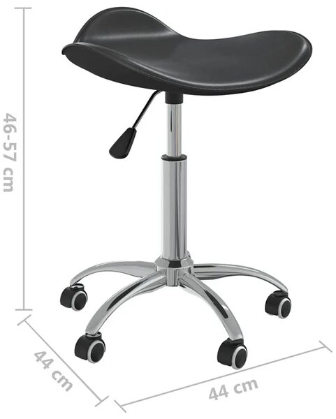 Czarny obrotowy regulowany taboret H0-Z98