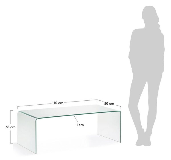 Szklany stolik 50x110 cm Burano – Kave Home