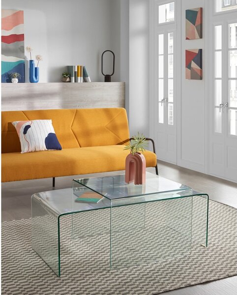 Szklany stolik 50x110 cm Burano – Kave Home