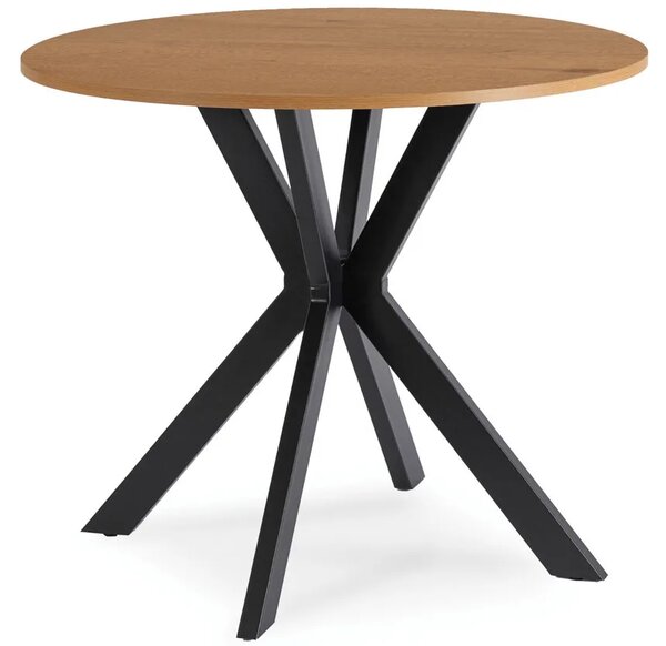 Nowoczesny stolik 80 cm dąb złoty + czarny E5-M26