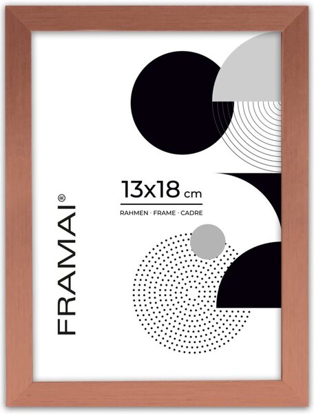 Ramka na zdjęcia 13x18 cm rama MDF ramki do zdjęć 18x13 cm kolor miedziany FRAMAI®