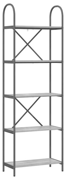 Półka na książki szary sonoma 60 x 30 x 183 cm