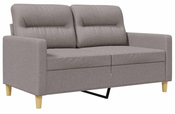 Sofa 2-osobowa, kolor taupe, 120 cm, tapicerowana tkaninÄ