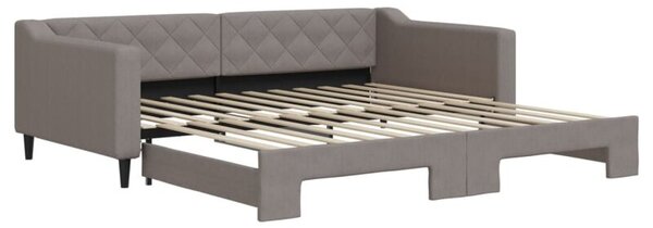 Sofa rozsuwana, kolor taupe, 100x200 cm, tkanina
