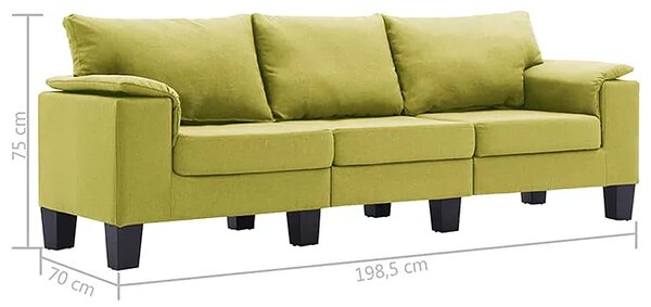 Trzyosobowa ekskluzywna zielona sofa - Ezof 3Q