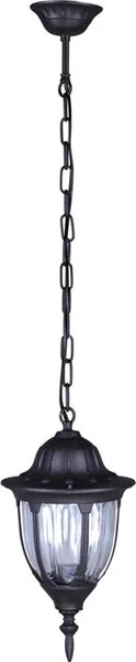 Czarna zewnętrzna lampa wisząca - S324-Confucio