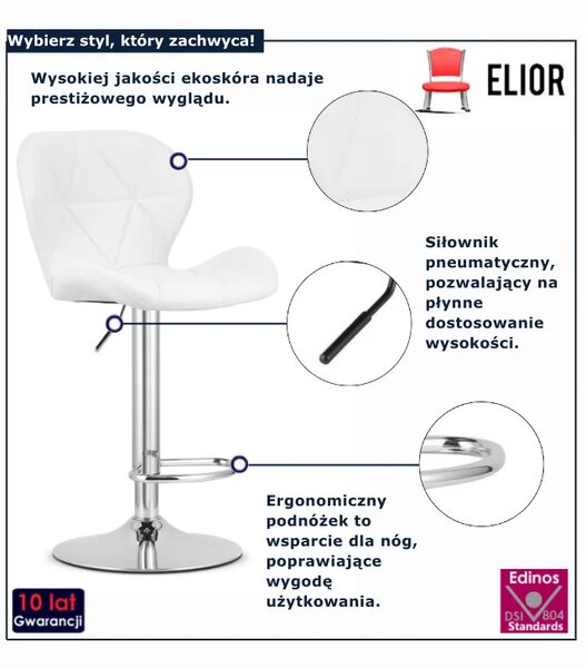 Biały hoker barowy P1-A79