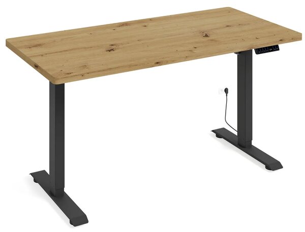 Nowoczesne biurko do pracy na stojąco dąb artisan + czarny A9-Z13