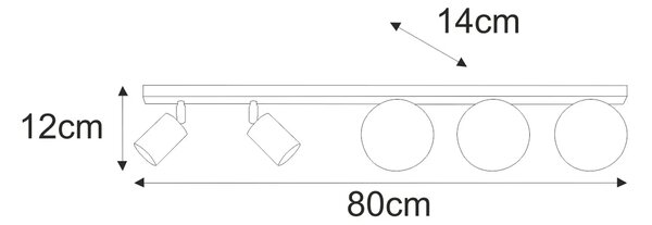 Lampa na listwie beżowa nowoczesna K6-A99