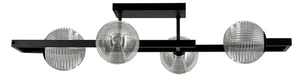 Sufitowa lampa z czterema kloszami grafitowa K3-L77