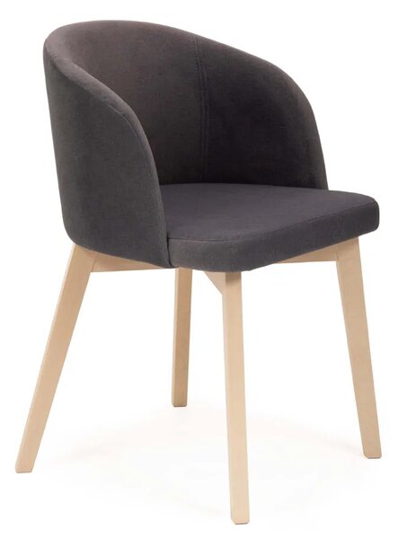 Czarne krzesło na bukowych jasnych nogach D7-S53