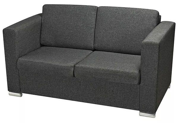 Dwuosobowa ciemnoszara sofa loftowa P0-P34
