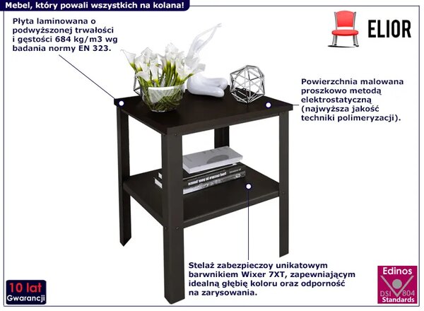 Stolik Kawowy Czarny W Stylu Loft Z5-W39
