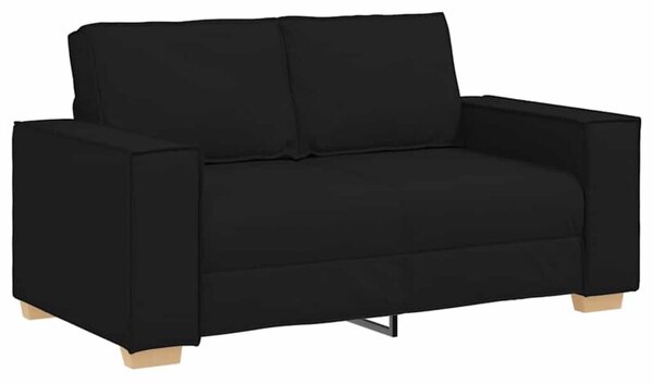 Sofa 2-osobowa czarna 160x78x84 cm tkanina