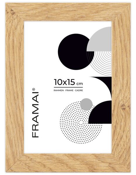 Dębowa ramka na zdjęcia w rozmiarze 10x15 cm FRAMAI®