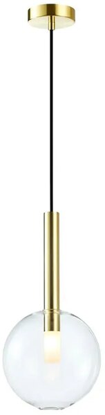 Złota lampa wisząca ze szklanym kloszem - K575- Z9-S09