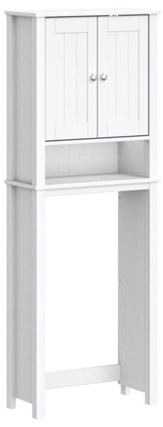 Szafka nad wc berg, biała, 60x27x164,5 cm, drewniana