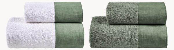 Komplet ręczników z bawełny frotte Azul, 4 elem