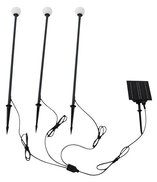 Lindby - Freydis Lampa z ogniwem słonecznym w/Kołek uziemiający 3 pcs. Czarny