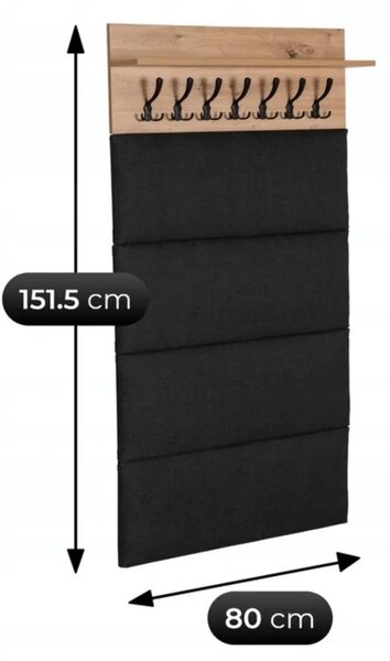 Tapicerowany ścienny wieszak 80 cm P5-B61