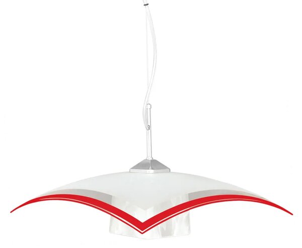 Biało-czerwona lampa wisząca do kuchni H7-T46