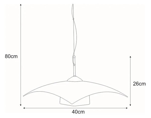 Biało-czerwona lampa wisząca do kuchni H7-T46