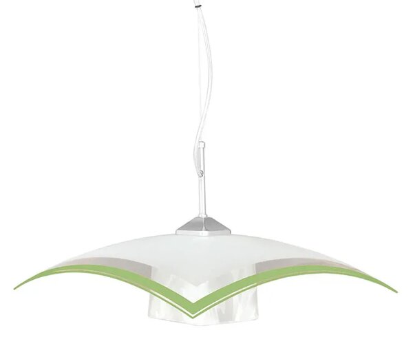 Biało-zielona lampa wisząca do kuchni E0-S63