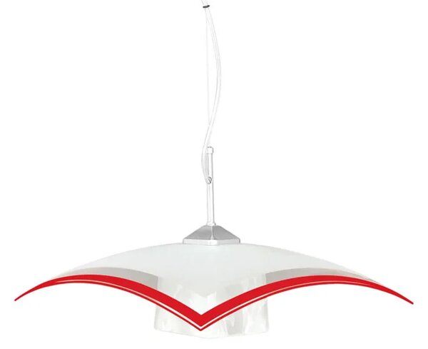 Biało-czerwona lampa wisząca do kuchni H7-T46