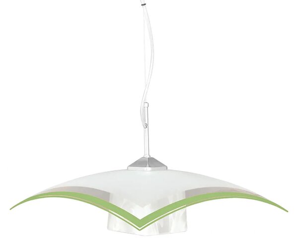 Biało-zielona lampa wisząca do kuchni E0-S63