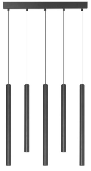 Lampa wisząca LED Azzardo Verno 5 27W 4000K czarna BK AZ6315 – nowoczesne oświetlenie do salonu i jadalni