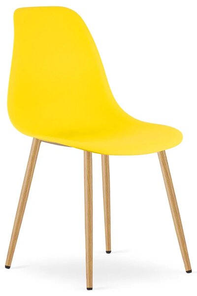 Żółte minimalistyczne krzesło kuchenne C9-Z99