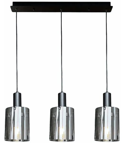 Czarna metalowa lampa wisząca H8-G16