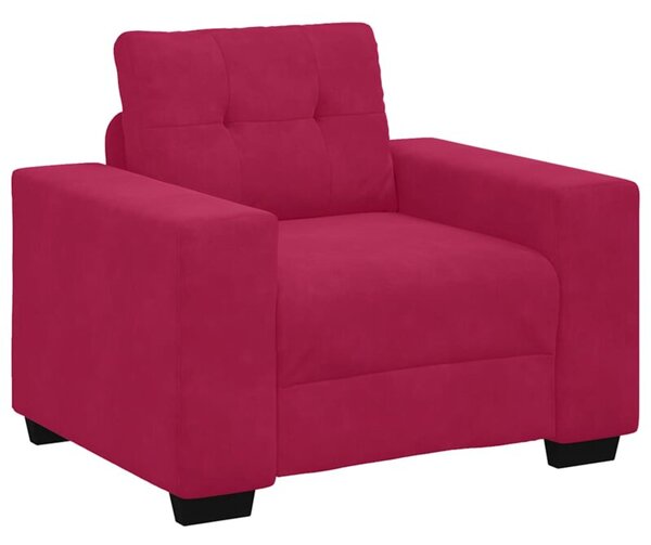 Sofa fotel wino czerwone 100x78x80 cm aksamit