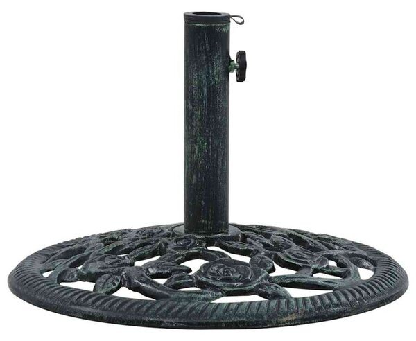 Podstawa pod parasol, zielona, 9 kg, 40 cm, żeliwo