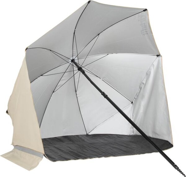 VirtuFit parasol plażowy z osłoną przeciwwiatrową 160 cm Beżowy