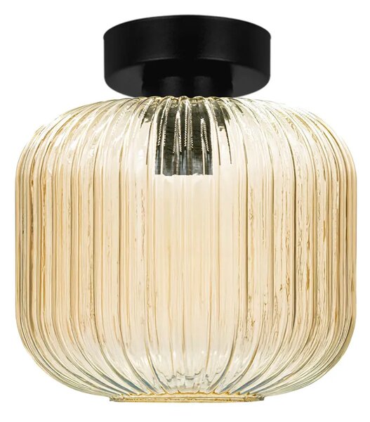 Lampa sufitowa ze szklanym kloszem beżowa E1-A43