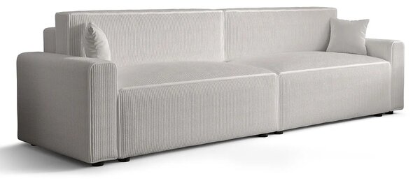 Biała sofa tapicerowana z funkcją spania W3-R85