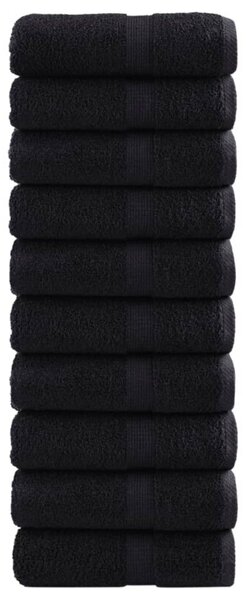 Ręczniki myjące premium solund 10 szt. czarne 30x30 cm 600 GSM