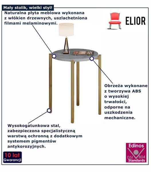 Minimalistyczny stolik kawowy beton P7-H83