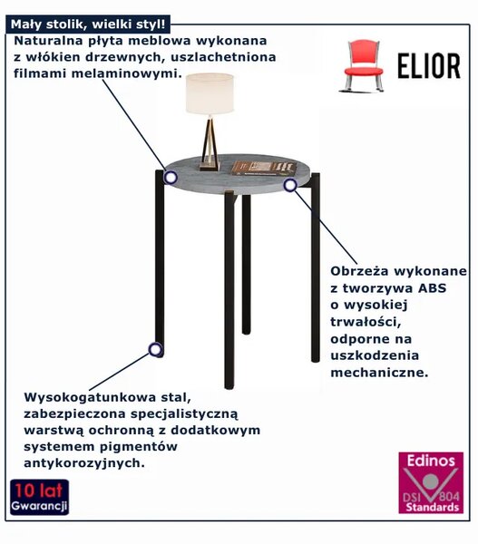 Minimalistyczny stolik kawowy beton N0-M07