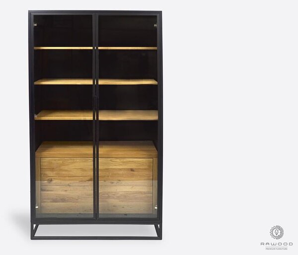 Witryna loft drewniana w industrialnym stylu do salonu CARLA I