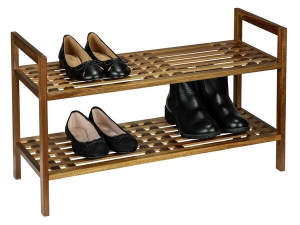 Regał na buty z litego drewna akacjowego w naturalnym kolorze 69x40,5x27 cm Fondi – Wenko